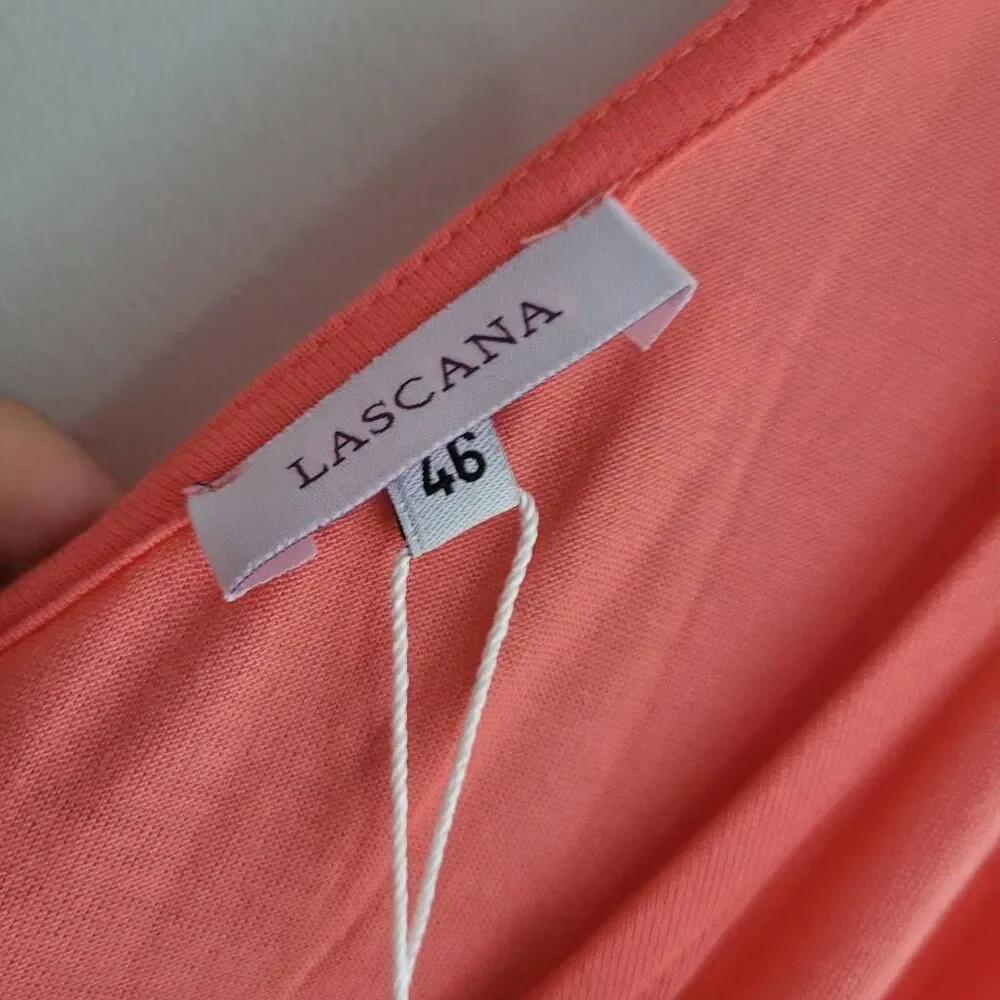 NWT lascana jumpsuit sleeveless wide leg salmon size 14 summer beachy‎